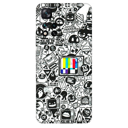 Xiaomi Redmi Phone Skins (All Models) - Doodles Positive Art - 3D Embossed Finish (L-263) Mi 11i 5G