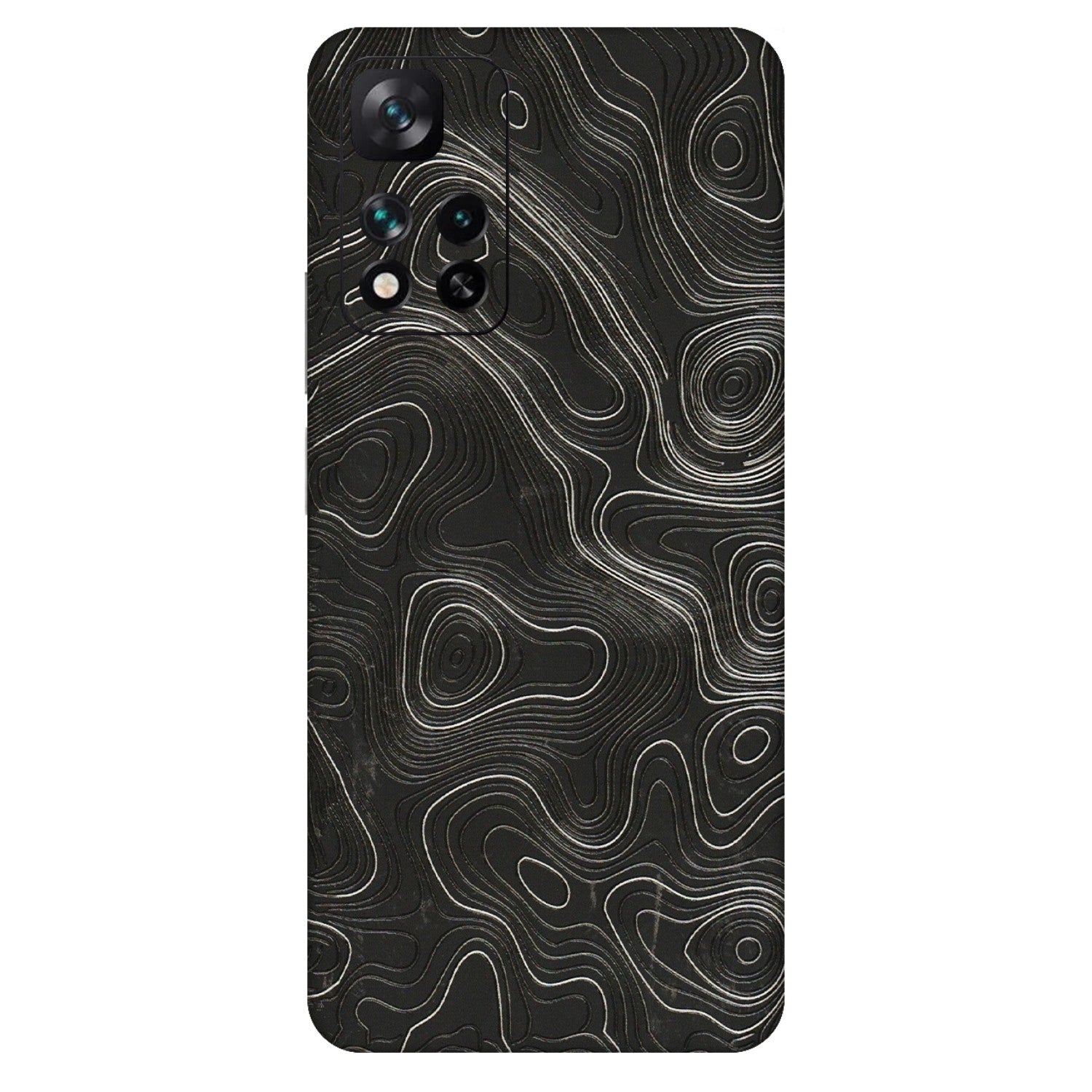 Xiaomi Redmi Phone Skins (All Models) - Abstract White Line Map - 3D Embossed Finish (L-269) Mi 11i 5G
