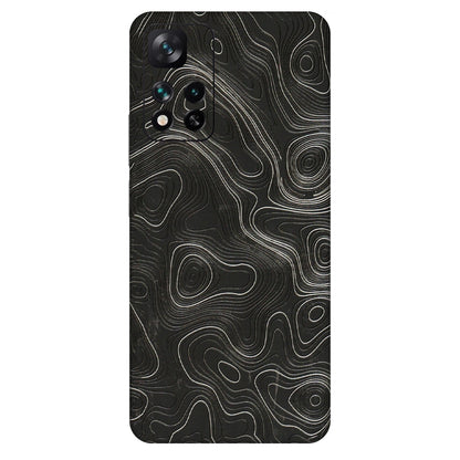 Xiaomi Redmi Phone Skins (All Models) - Abstract White Line Map - 3D Embossed Finish (L-269) Mi 11i 5G