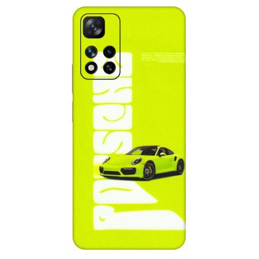 Xiaomi Redmi Phone Skins (All Models) - Lime Green Porche - 3D Embossed Finish (L-30) Mi 11i 5G