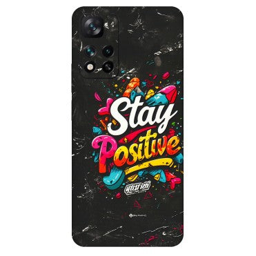 Xiaomi Redmi Phone Skins (All Models) - Stay Positive Black - 3D Embossed Finish (L-31) Mi 11i 5G