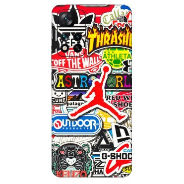 Xiaomi Redmi Phone Skins (All Models) - Multi Brands Sticker Graffiti - 3D Embossed Finish (L-37) Mi 11i 5G