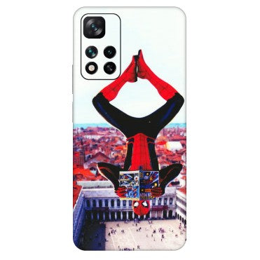Xiaomi Redmi Phone Skins (All Models) - Spiderman Hanging - 3D Embossed Finish (L-53) Mi 11i 5G
