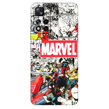 Xiaomi Redmi Phone Skins (All Models) - Marvel Colorful Comic - 3D Embossed Finish (L-64) Mi 11i 5G