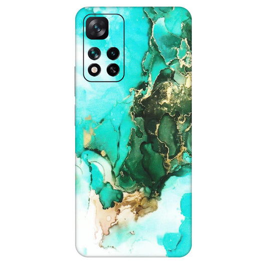 Xiaomi Redmi Phone Skins (All Models) - The Blue Gold Marble - Matte Finish (M-124) Mi 11i 5G