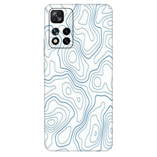 Xiaomi Redmi Phone Skins (All Models) - Blue And White Swirls - Matte Finish (M-139) Mi 11i 5G