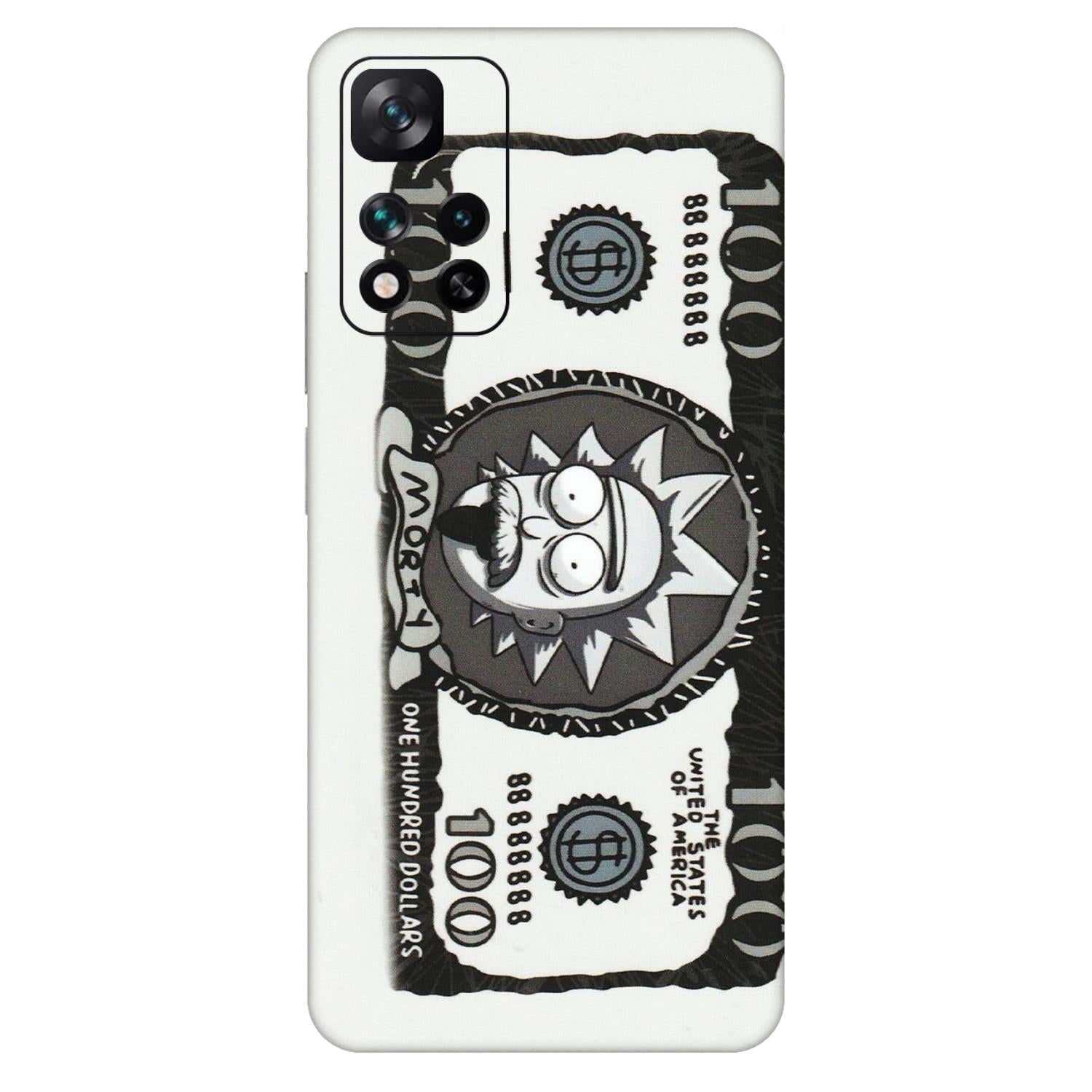 Xiaomi Redmi Phone Skins (All Models) - Rick And Morty Hundred Dollar Anime - Matte Finish (M-161) Mi 11i 5G