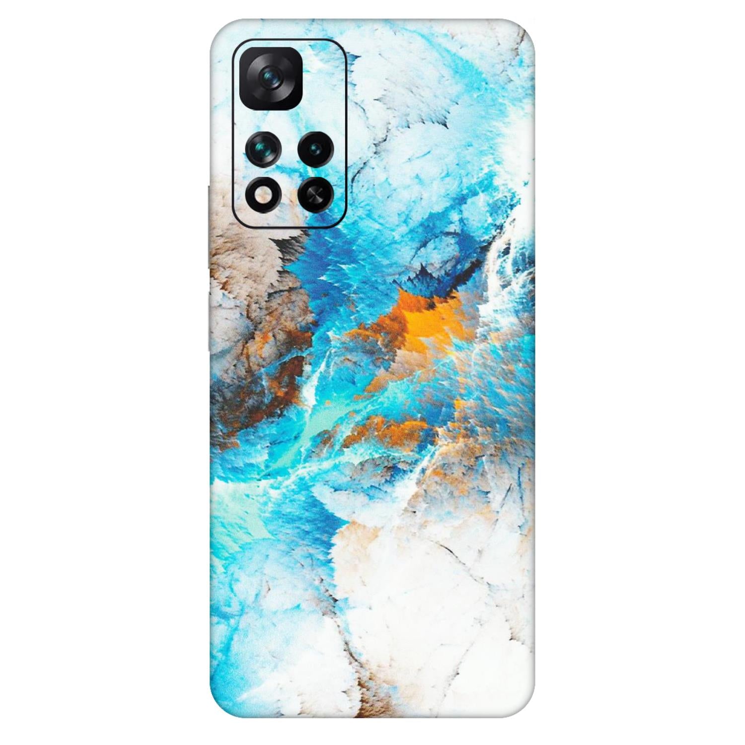 Xiaomi Redmi Phone Skins (All Models) - Blue Waves Abstract - Matte Finish (M-19) Mi 11i 5G