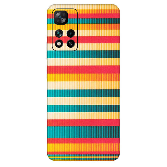 Xiaomi Redmi Phone Skins (All Models) - Colourful Stripes Soothing Effect - Matte Finish (M-86) Mi 11i 5G