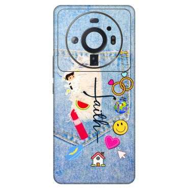 Xiaomi Redmi Phone Skins (All Models) - Denim Jeans Pocket - 3D Embossed Finish (L-134) Mi 12S Ultra 5G