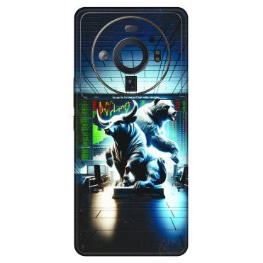 Xiaomi Redmi Phone Skins (All Models) - Stock Market Sensex Bear vs Bulls - 3D Embossed Finish (L-15) Mi 12S Ultra 5G