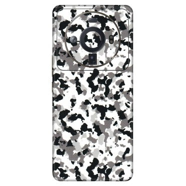 Xiaomi Redmi Phone Skins (All Models) - White Black Camouflage - 3D Embossed Finish (L-18) Mi 12S Ultra 5G