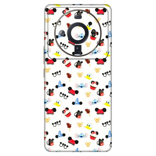 Xiaomi Redmi Phone Skins (All Models) - Minnie Mouse & Donald Doodles s - 3D Embossed Finish (L-194) Mi 12S Ultra 5G