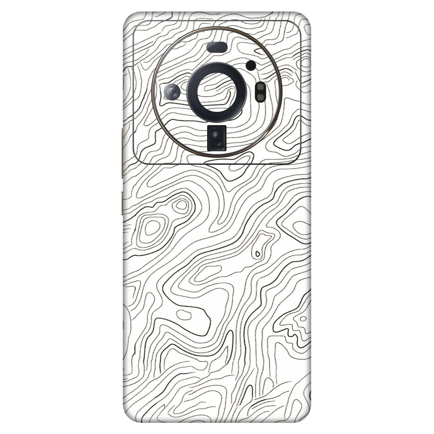Xiaomi Redmi Phone Skins (All Models) - White Black Swirls - 3D Embossed Finish (L-219) Mi 12S Ultra 5G