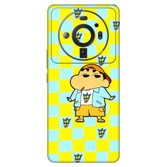 Xiaomi Redmi Phone Skins (All Models) - Yellow Blue Shinchan Cute - 3D Embossed Finish (L-221) Mi 12S Ultra 5G