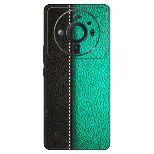 Xiaomi Redmi Phone Skins (All Models) - Black Green Dual  Leather Stich - 3D Embossed Finish (L-233) Mi 12S Ultra 5G
