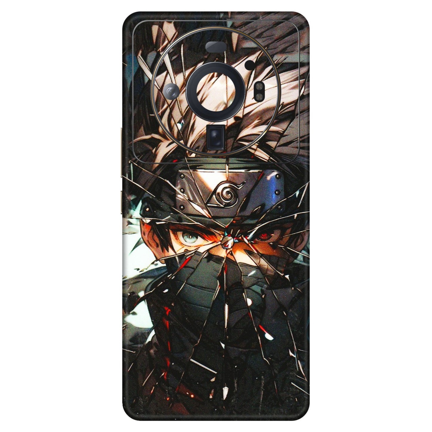 Xiaomi Redmi Phone Skins (All Models) - Kakashi Shattered Glass Effect - 3D Embossed Finish (L-237) Mi 12S Ultra 5G