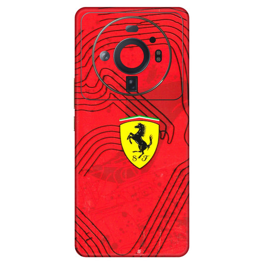Xiaomi Redmi Phone Skins (All Models) - Red Ferrari Logo Stylish - 3D Embossed Finish (L-238) Mi 12S Ultra 5G