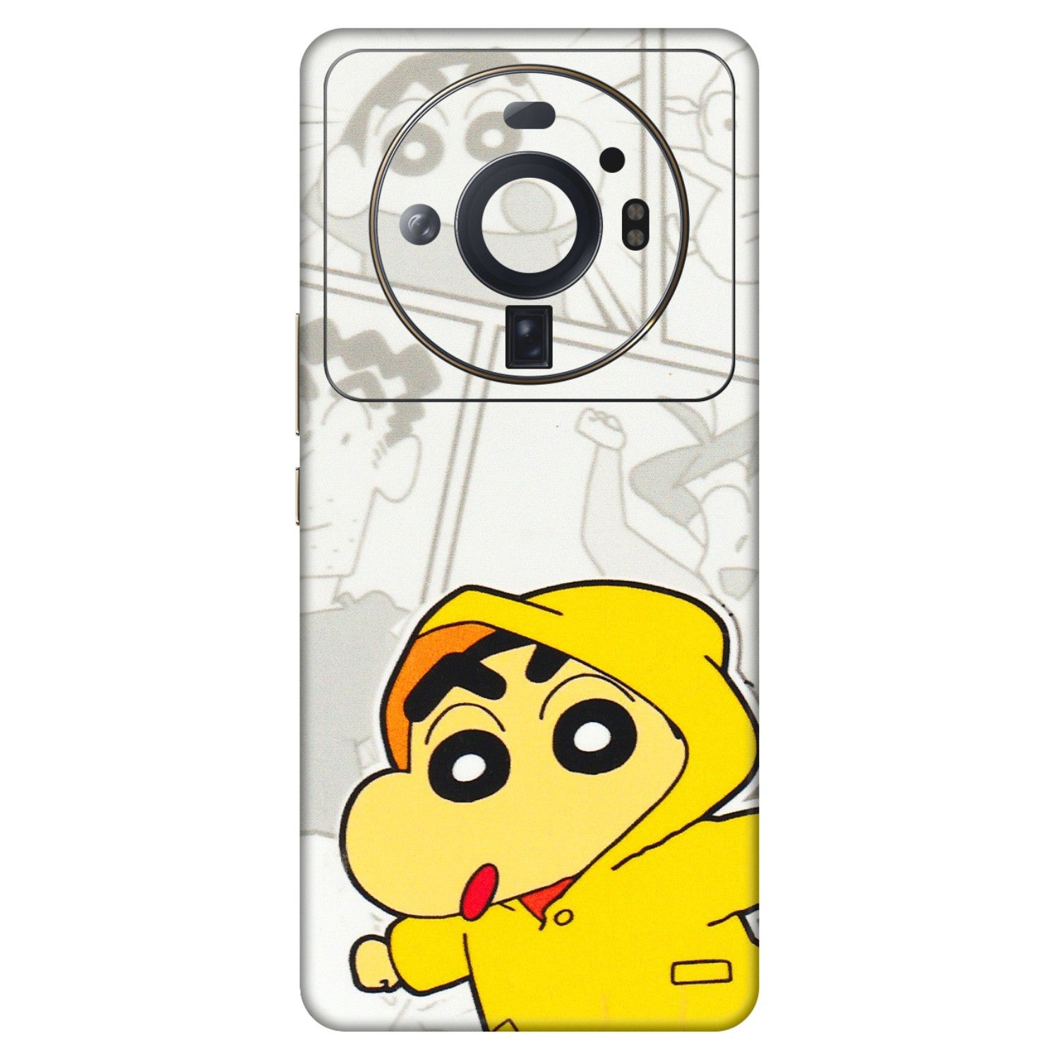 Xiaomi Redmi Phone Skins (All Models) - Yellow Shinchan Comic - 3D Embossed Finish (L-246) Mi 12S Ultra 5G