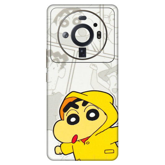 Xiaomi Redmi Phone Skins (All Models) - Yellow Shinchan Comic - 3D Embossed Finish (L-246) Mi 12S Ultra 5G
