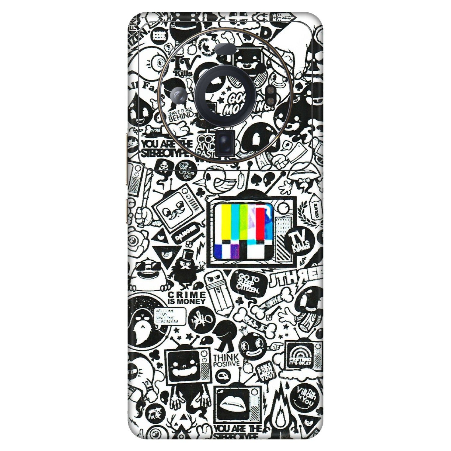 Xiaomi Redmi Phone Skins (All Models) - Doodles Positive Art - 3D Embossed Finish (L-263) Mi 12S Ultra 5G