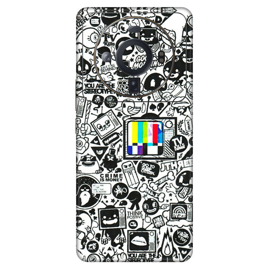 Xiaomi Redmi Phone Skins (All Models) - Doodles Positive Art - 3D Embossed Finish (L-263) Mi 12S Ultra 5G