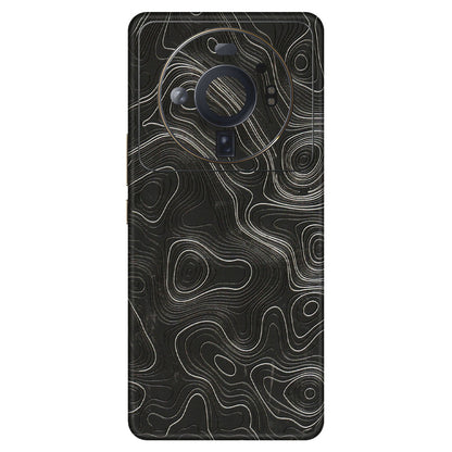 Xiaomi Redmi Phone Skins (All Models) - Abstract White Line Map - 3D Embossed Finish (L-269) Mi 12S Ultra 5G