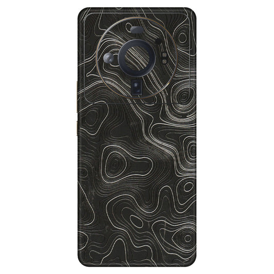 Xiaomi Redmi Phone Skins (All Models) - Abstract White Line Map - 3D Embossed Finish (L-269) Mi 12S Ultra 5G