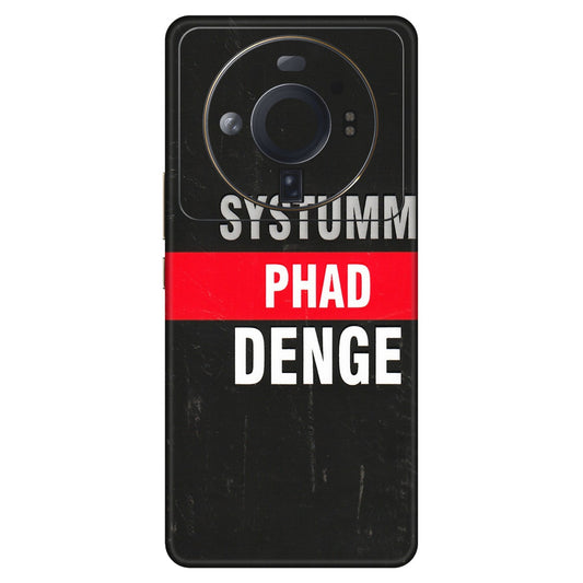 Xiaomi Redmi Phone Skins (All Models) - Systumm Phad Denge - 3D Embossed Finish (L-278) Mi 12S Ultra 5G
