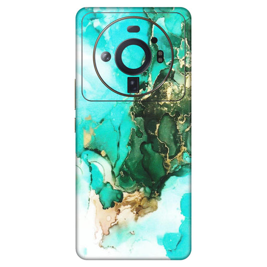 Xiaomi Redmi Phone Skins (All Models) - The Blue Gold Marble - Matte Finish (M-124) Mi 12S Ultra 5G