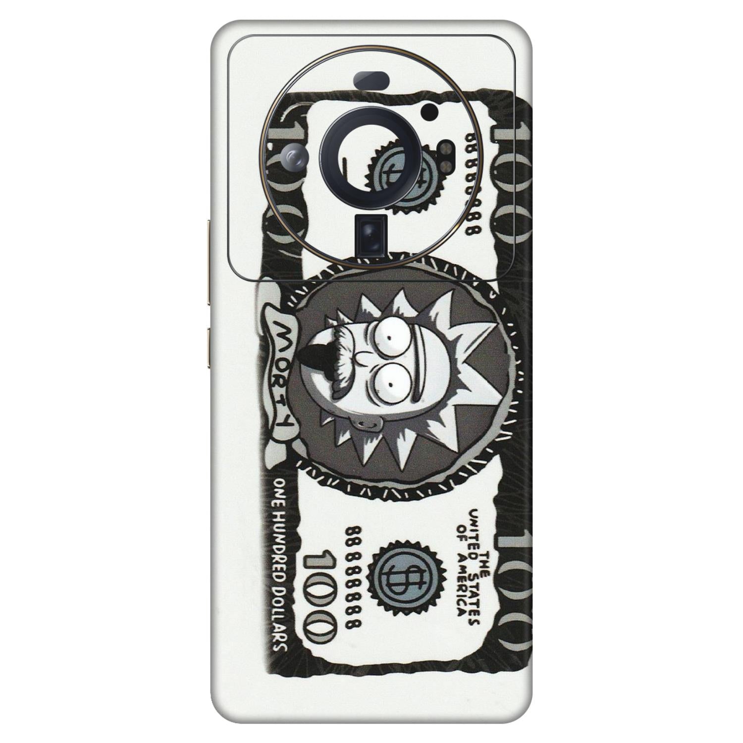 Xiaomi Redmi Phone Skins (All Models) - Rick And Morty Hundred Dollar Anime - Matte Finish (M-161) Mi 12S Ultra 5G