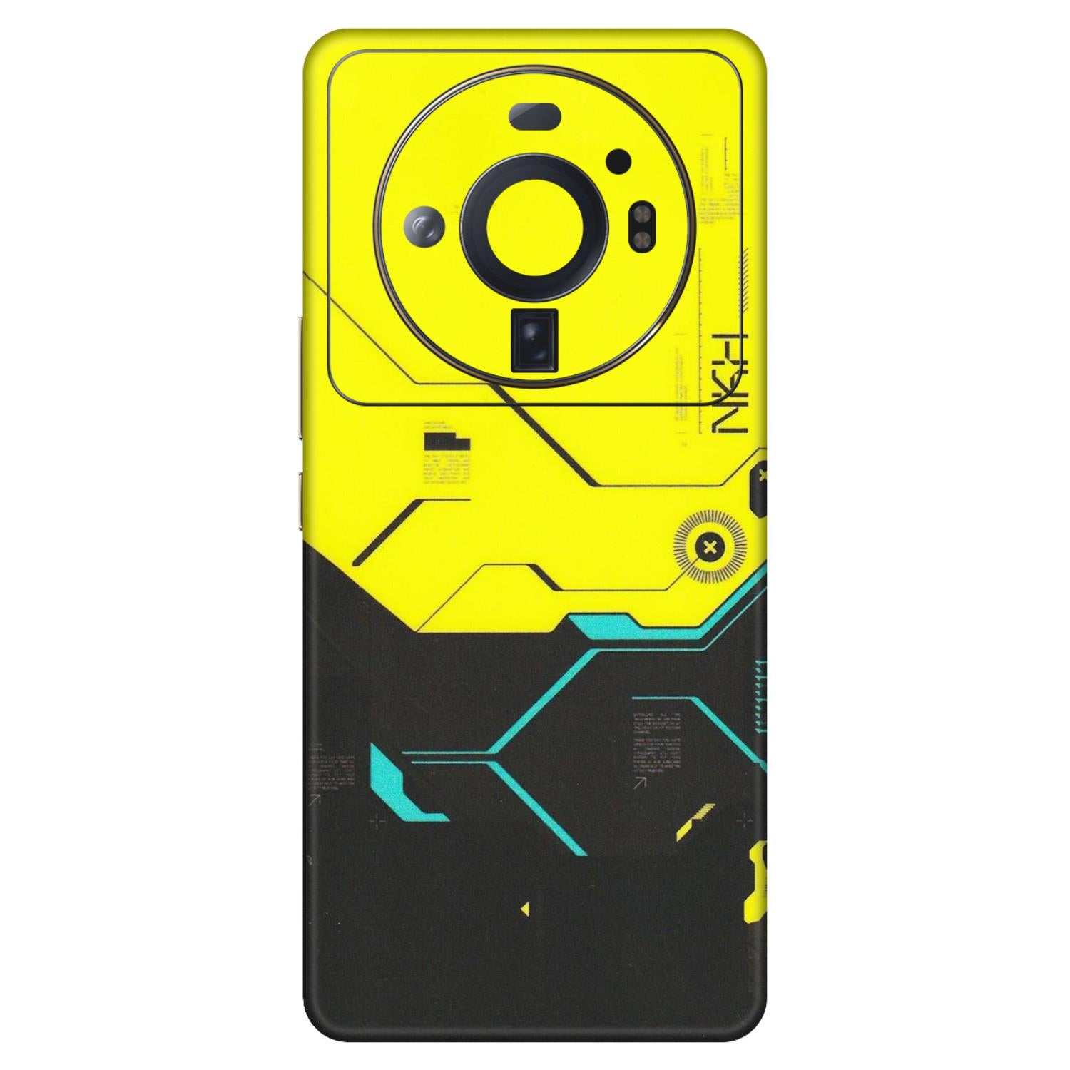 Xiaomi Redmi Phone Skins (All Models) - Black Yellow Technica - Matte Finish (M-53) Mi 12S Ultra 5G
