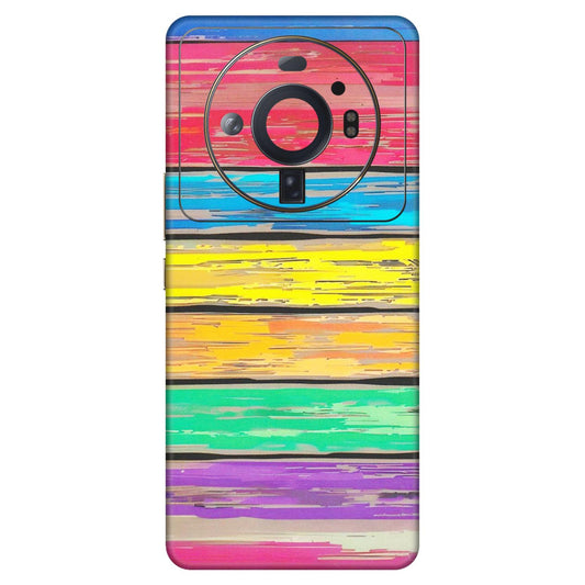Xiaomi Redmi Phone Skins (All Models) - Multi Colour Wooden Wall - Matte Finish (M-96) Mi 12S Ultra 5G