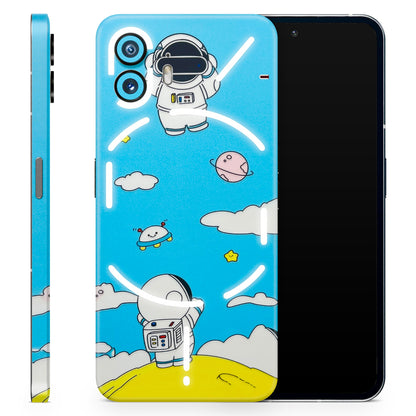 Blue Skies Astro Float 3D Textured Phone Skin