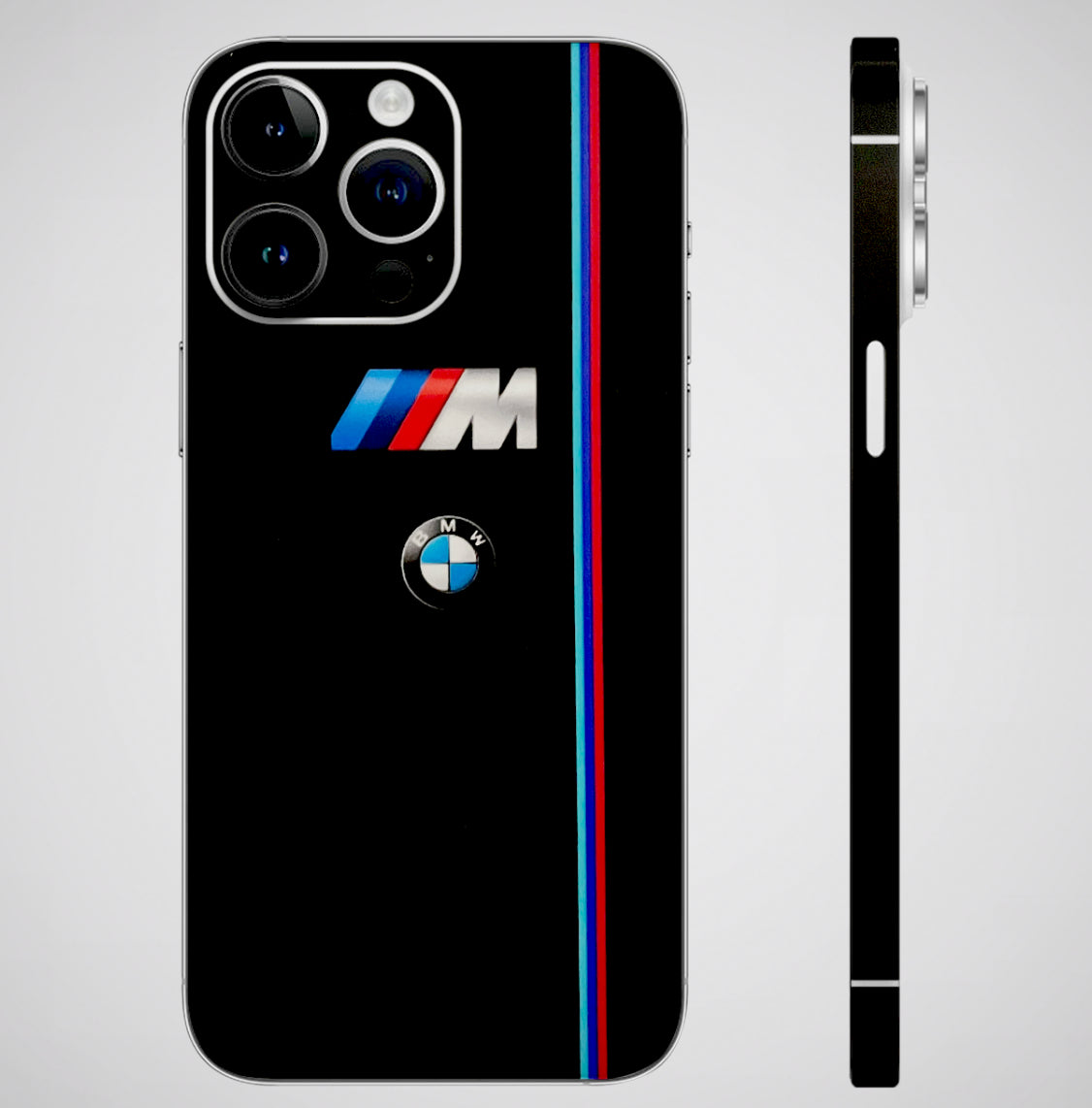 Styling With Black BMW Matte Finish Phone Skin