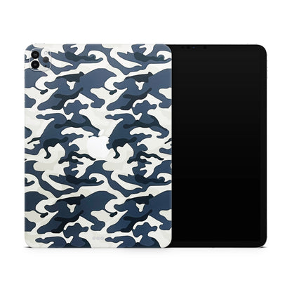 Navy Blue Camouflage Matte Finish Skin For iPad/Tablet