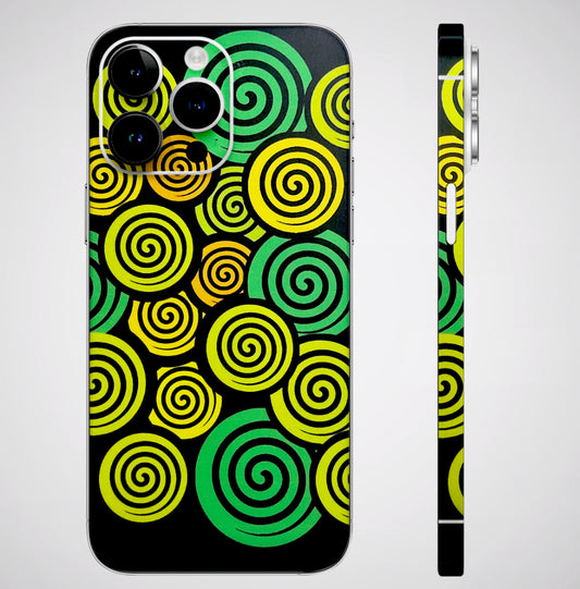 Crazy Spiral Matte Finish Phone Skin