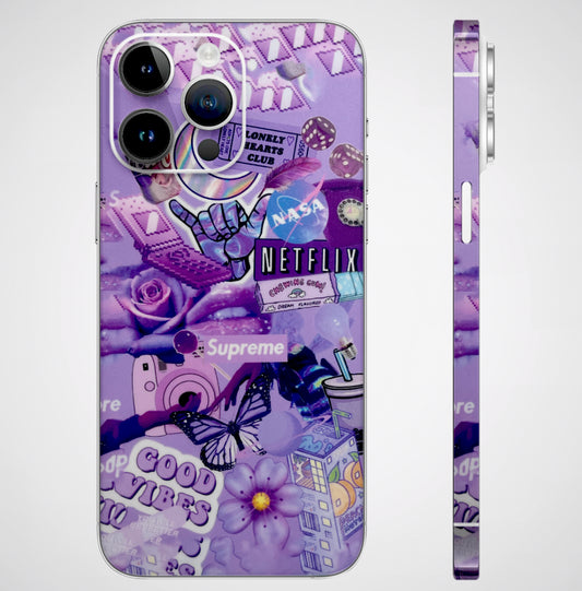 Supreme Purple Magic Matte Finish Phone Skin