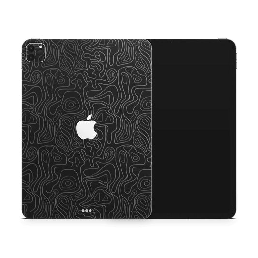 White Line Swirl Matte Finish i-Pad Skin