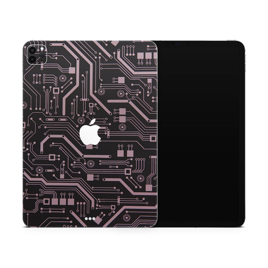 Black Tech Circuit Matte Finish i-Pad Skin