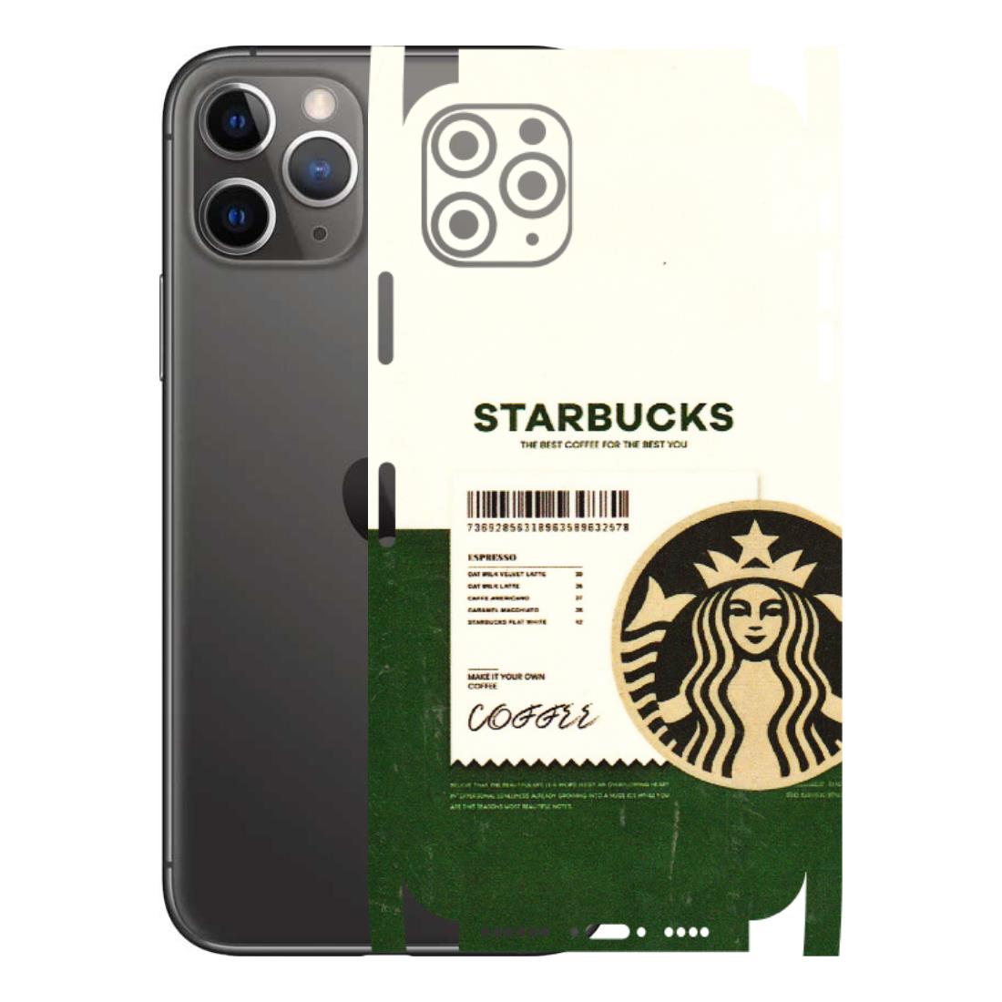 Apple iPhone Skins (All Models) - Starbucks Barcode - 3D Embossed Finish (L-308) iPhone 11 Pro Max
