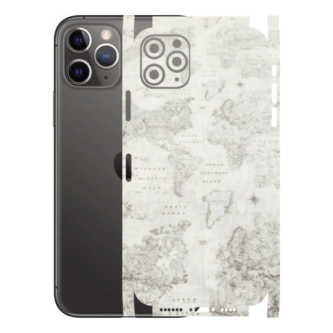 Apple iPhone Skins (All Models) - World Travel Map - Transparent Finish (T-04) iPhone 11 Pro Max