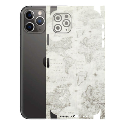 Apple iPhone Skins (All Models) - World Travel Map - Transparent Finish (T-04) iPhone 11 Pro Max