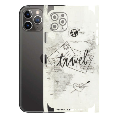Apple iPhone Skins (All Models) - Travel Ticket - Transparent Finish (T-06) iPhone 11 Pro Max