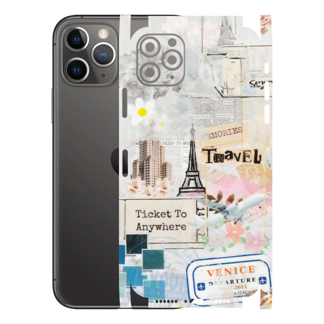 Apple iPhone Skins (All Models) - Travel Memories - Transparent Finish (T-09) iPhone 11 Pro Max