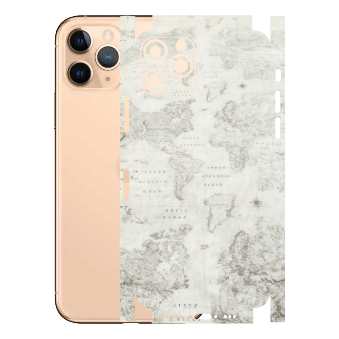 Apple iPhone Skins (All Models) - World Travel Map - Transparent Finish (T-04) iPhone 11 Pro