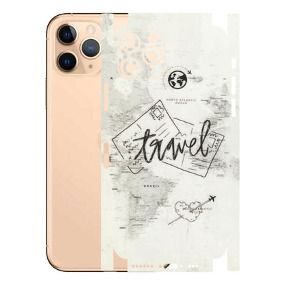 Apple iPhone Skins (All Models) - Travel Ticket - Transparent Finish (T-06) iPhone 11 Pro