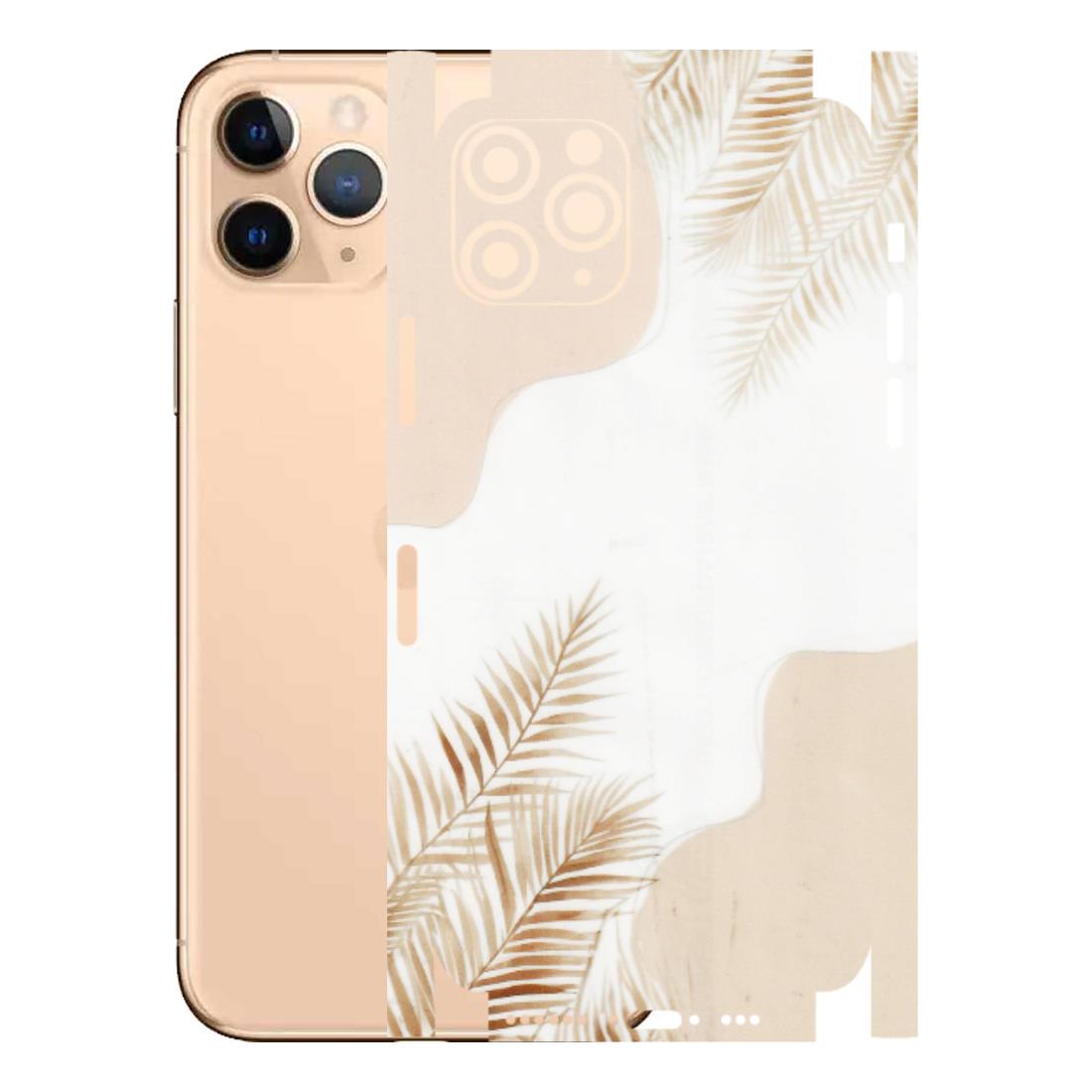 Apple iPhone Skins (All Models) - Gold Petals Abstract - Transparent Finish (T-08) iPhone 11 Pro