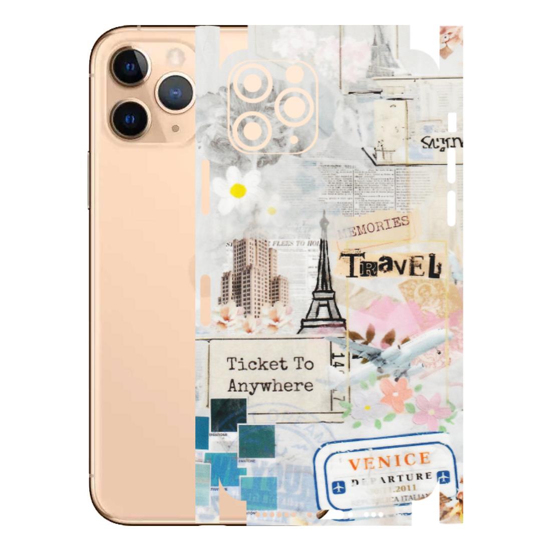 Apple iPhone Skins (All Models) - Travel Memories - Transparent Finish (T-09) iPhone 11 Pro