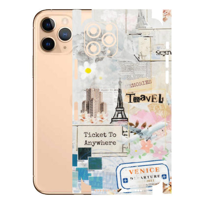 Apple iPhone Skins (All Models) - Travel Memories - Transparent Finish (T-09) iPhone 11 Pro